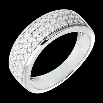 bijouterie Bague pl�iade or blanc pav�e  - 0.63 carats - 45 diamants