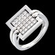 ventes on line bague empreinte or blanc pavee 45 carats 25 diaman