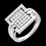 cadeaux femme Bague empreinte or blanc pav�e  - 0.45 carats - 25 diamants