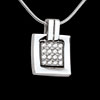 acheter on line Pendentif  empreinte or blanc pav� - 0.24 carats - 16 diamants