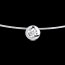 mariages Collier cable or blanc puce diamant (GM)