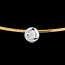 cadeau Collier cable or jaune puce diamant (GM)