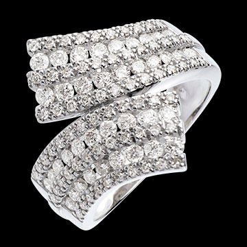 ventes on line Bague �charpe pav�e  - 1.1 carats - 108 diamants