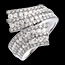 bijouterie Bague �charpe pav�e  - 1.1 carats - 108 diamants
