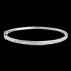 bijoux or Bracelet Jonc barrette - or blanc - 0.75 carats - 25 diamants