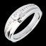 Solitaire empire or blanc pav�  - 0.33 carats