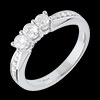 vente on line Bague trilogie or blanc pavée (GM) - 0.5 carats