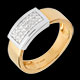 cadeaux femmes bague ceinturon or jaune or blanc pavee