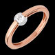 ventes solitaire jonc or rose serti clos