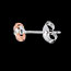 cadeau femme Boucles d'oreilles coulisse or rose or blanc