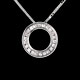 cadeaux femme collier pendule or blanc pavee 22 diamants