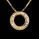 ventes collier pendule or jaune pavee 22 diamants