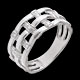 cadeau bague couture or blanc pavee diamants 11 diamants