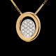 cadeau collier alcove or jaune pave mm 19 diamants
