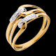 achat bague agraphe or jaune pavee