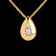 achat on line collier fiole or jaune diamant