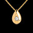 Collier fiole or jaune diamant 