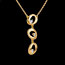 cadeau femme Collier pampilles or jaune - 3 diamants