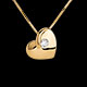 bijoux or collier coeur eperdu or jaune diamants