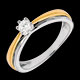 mariage solitaire arceau or blanc or jaune