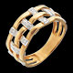 acheter on line bague couture or jaune pavee diamants 11 diamants