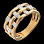 cadeaux femmes Bague couture or jaune pav�e diamants - 11 diamants