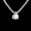 Collier solitaire or blanc (TGM) - 0.31 carats