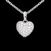 acheter on line Pendentif coeur pav� or blanc et beli�re (PM) - 0.67 carats - 50 diamants