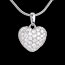 bijouteries Pendentif coeur pav� or blanc et beli�re (GM - 1.04 carats - 50 diamants