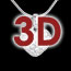 vente Pendentif coeur pav� or blanc et beli�re (GM - 1.04 carats - 50 diamants