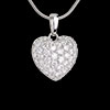 vente on line Pendentif coeur pav� or blanc et beli�re (GM) - 2.04 carats - 50 diamants