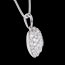 achat en ligne Pendentif coeur pav� or blanc et beli�re (GM) - 2.04 carats - 50 diamants