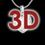 femme Pendentif coeur pav� or blanc et beli�re (GM) - 2.04 carats - 50 diamants