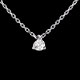 acheter collier solitaire or blanc pm