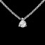 Collier solitaire or blanc (MM)
