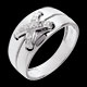 cadeaux femmes bague lacet or blanc pave diamants