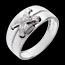 ventes en ligne Bague Lacet or blanc pav� - 5 diamants