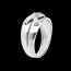 acheter en ligne Bague Lacet or blanc pav� - 5 diamants