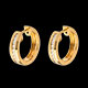 cadeaux femme creoles or jaune diamants serti rail mm 24 carats