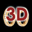 femme Cr�oles or jaune diamants - serti rail (GM) - 0.43 carats - 24 diamants