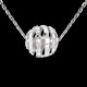 bijouterie pendentif amour en cage or blanc sur chaine 11 dia