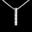 cadeau femme Pendentif trilogie talisman or blanc - 0.22 carats - 3 diamants