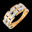 cadeaux   Bague canevas or jaune pav�e diamants  - 6 diamants