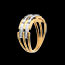 mariage   Bague canevas or jaune pav�e diamants  - 6 diamants