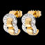 cadeaux femmes   Boucles d'oreilles fermoir or jaune pav�es   - 0.23 carats - 38 diamants