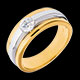 cadeau femme solitaire eclipse or jaune or blanc tgm 42 carats