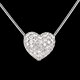 achat collier coeur pave or blanc 85 carats 50 diamants