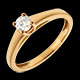 achat on line essentiel solitaire or jaune 25 carats