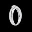 cadeau Solitaire empire or blanc pav� - 0.26 carats - 19 diamants