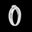 joaillerie Solitaire empire or blanc pav� - 0.34 carats - 17 diamants